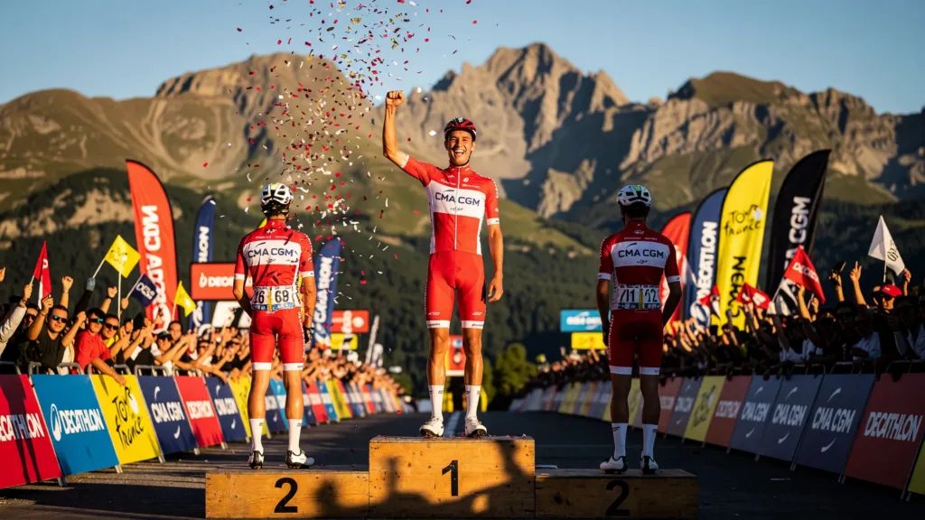 Tour de France : Paul Seixas, 19 ans, termine 3e de l'étape du Lioran et vise le podium