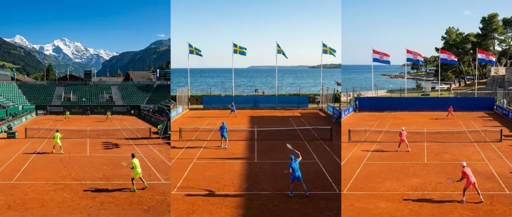 Trois tournois ATP 250 simultanés sur terre battue : Umag, Båstad et Gstaad