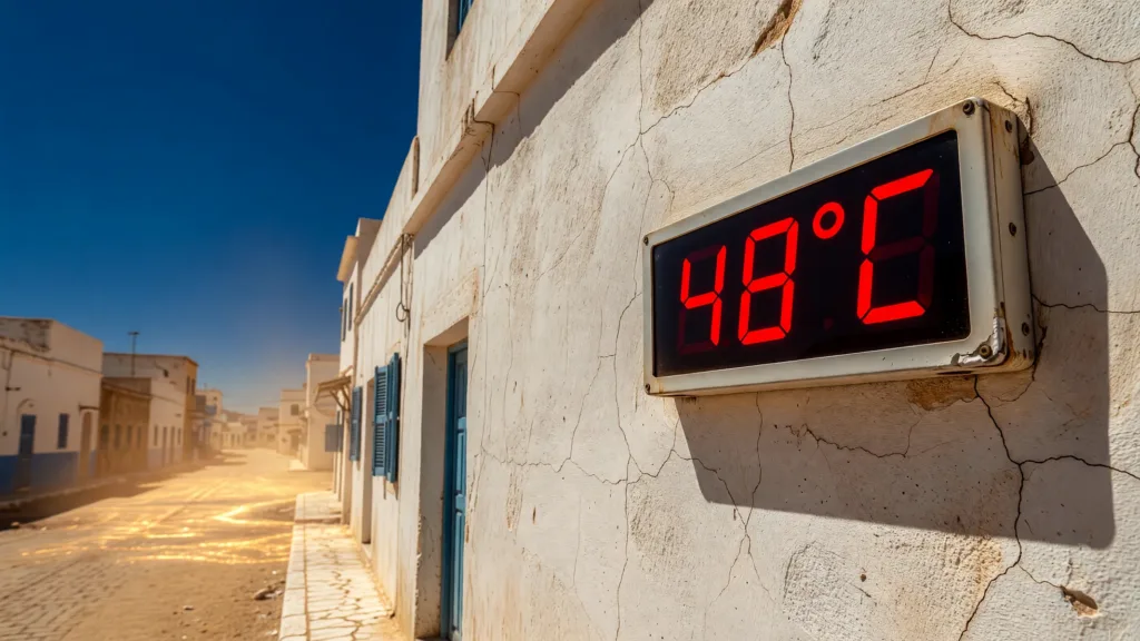 Tunisie : canicule historique à 48°C, coupures électriques et incendies