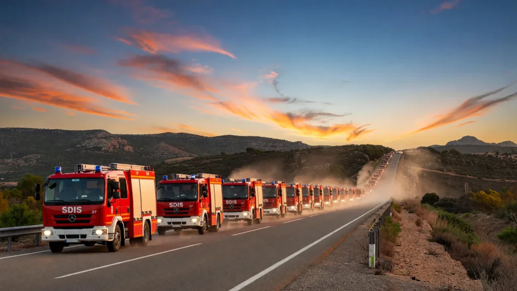 Var : 20 pompiers du SDIS 37 en renfort à Pontevès ce jeudi matin