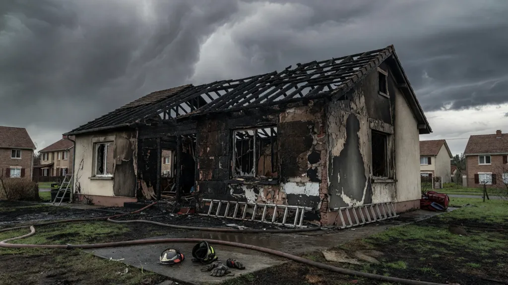 Veigné : un pavillon détruit par un incendie, famille en attente de relogement