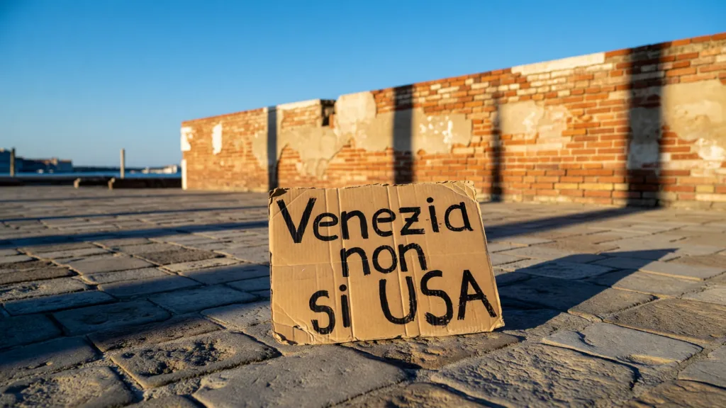 Venise : manifestation contre le yacht de l'ambassadeur américain Fertitta
