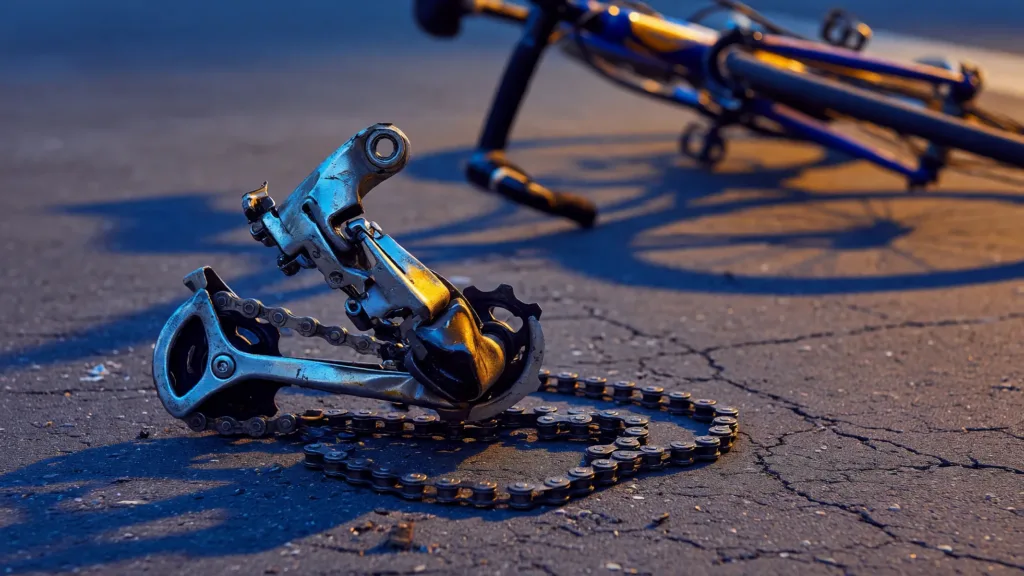 Vingegaard, chute et dérailleur cassé, sauvé par le vélo de Campenaerts