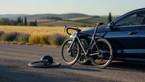 Vingegaard évite la chute mais change de vélo à Pau