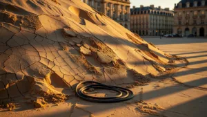 Voyage à Nantes : comment l&rsquo;œuvre en sable &lsquo;Fossil Opéra&rsquo; a résisté à la canicule
