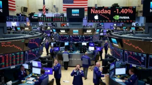Wall Street vacille, l&rsquo;IA perd son aura : Nvidia détrôné, le Nasdaq chute