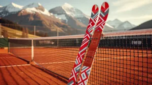 Wawrinka reçoit des skis Roland-Garros à Gstaad
