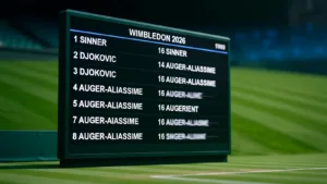 Wimbledon 2026 : Sinner, Djokovic et Auger-Aliassime en huitièmes, les affiches connues