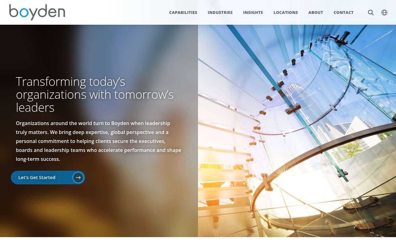 Apercu du site Boyden France, executive search