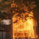 L’entrée du lycée Nelson-Mandela à Nantes en flammes, jeudi 1er octobre 2026
