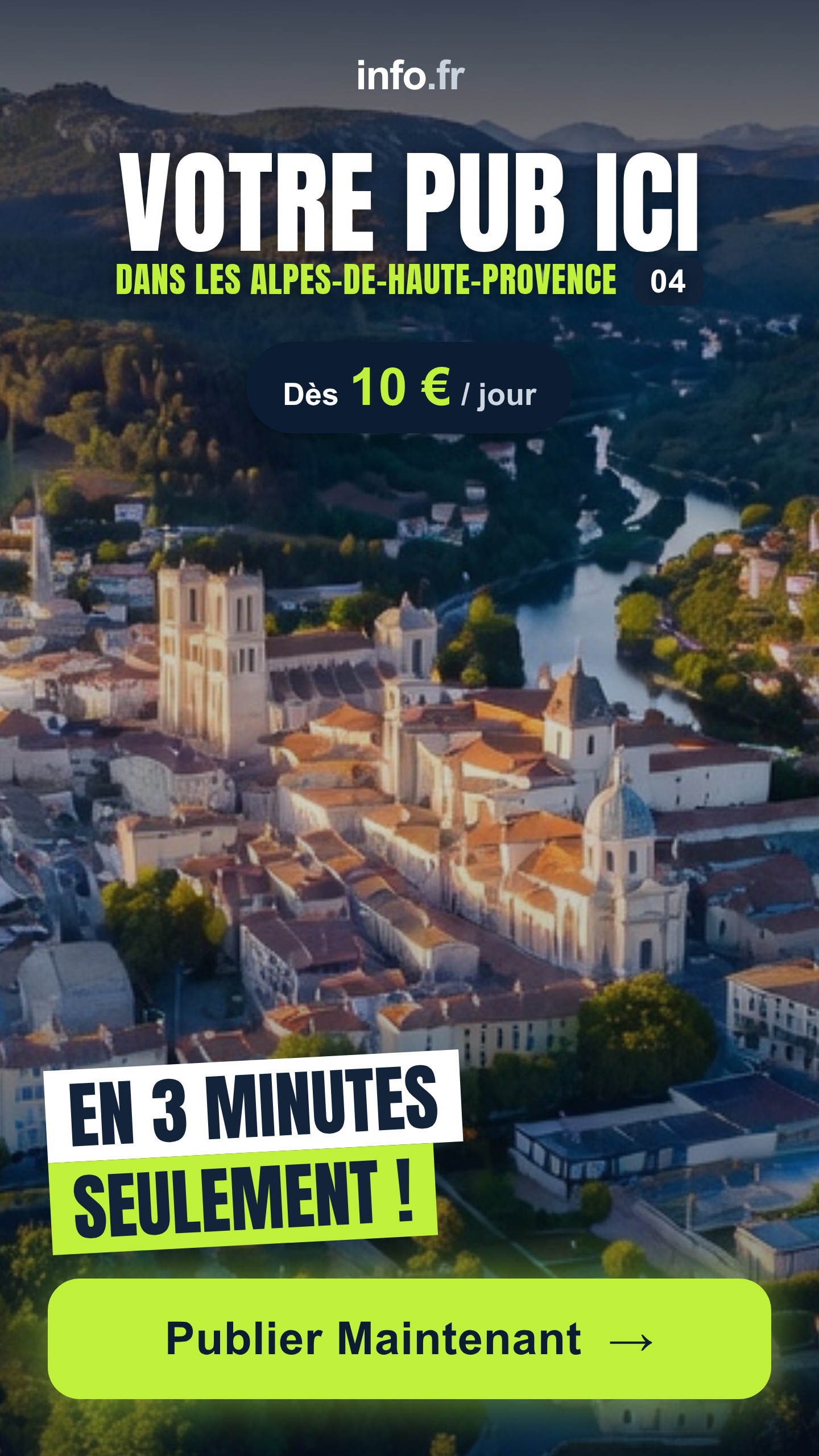 Diffusez votre publicité sur info.fr