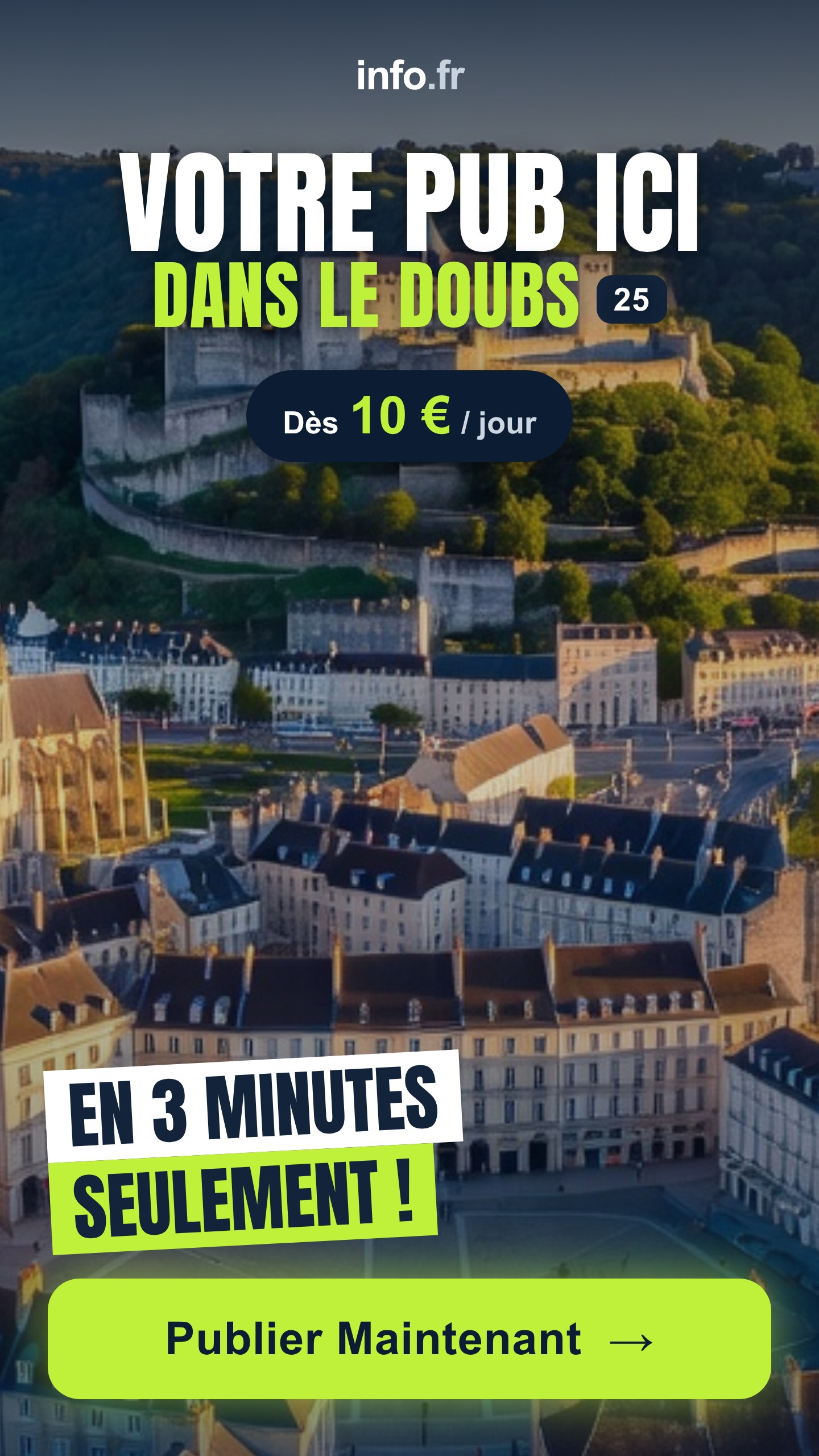Diffusez votre publicité sur info.fr