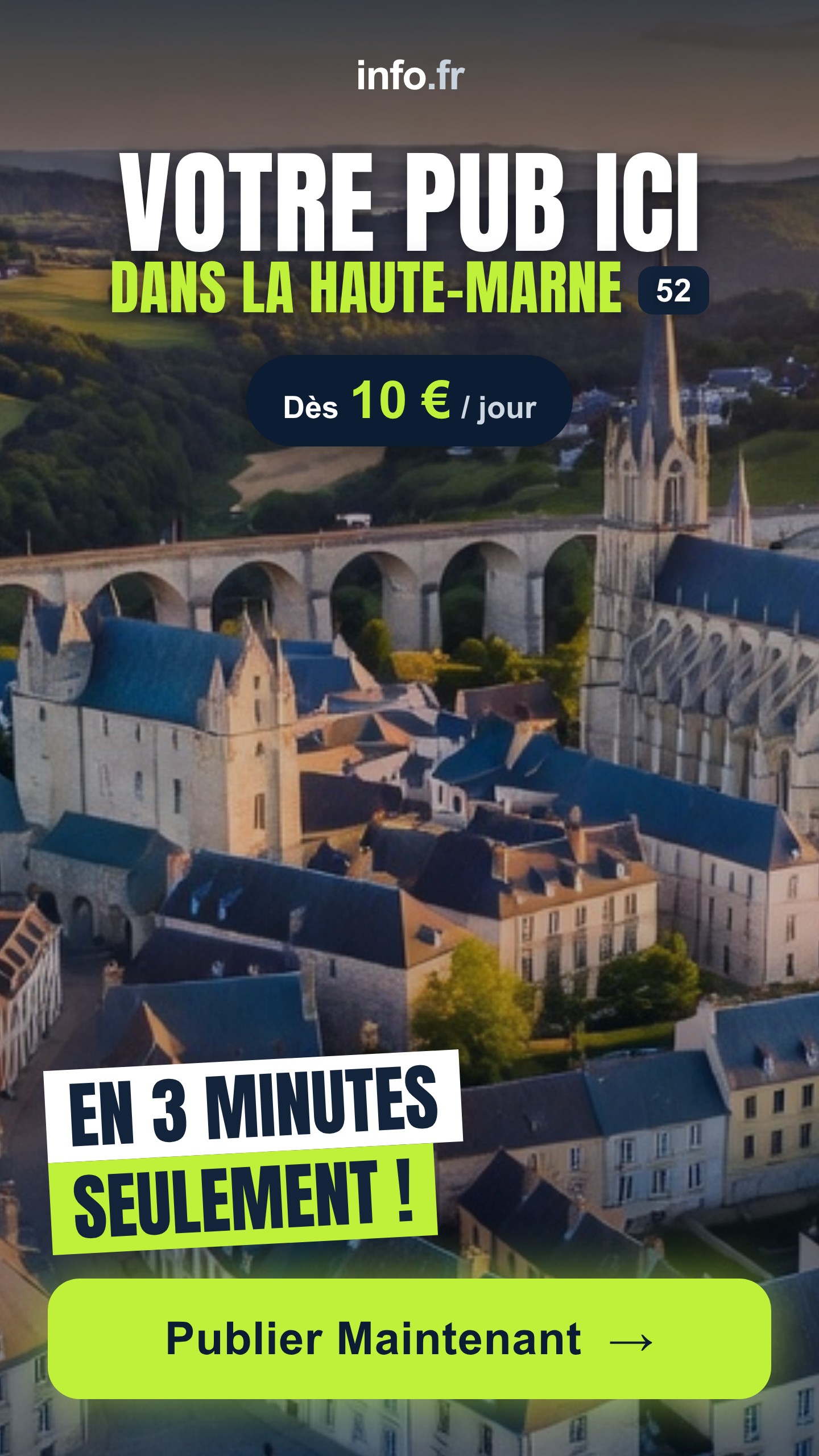 Diffusez votre publicité sur info.fr