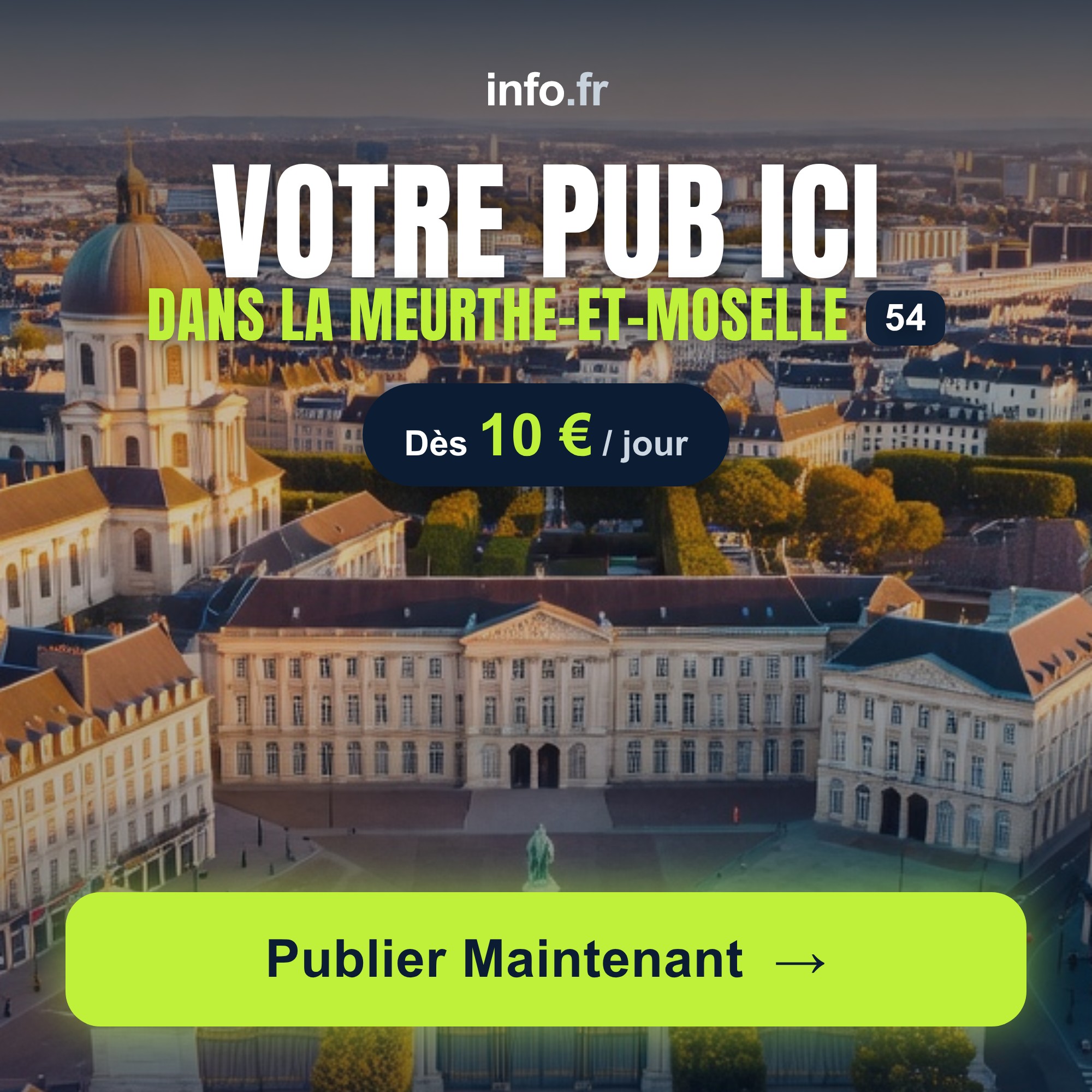 Diffusez votre publicité sur info.fr
