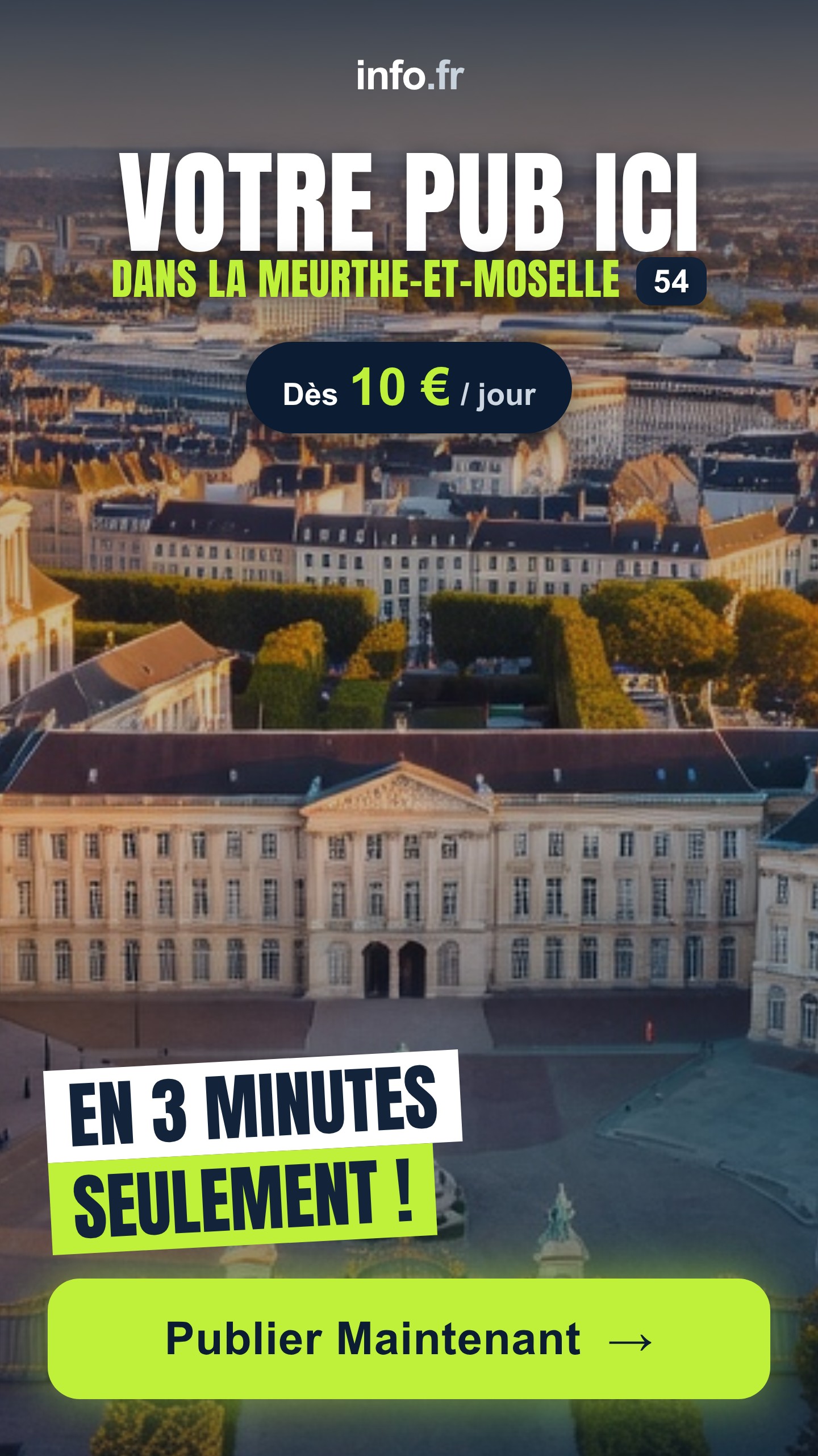 Diffusez votre publicité sur info.fr