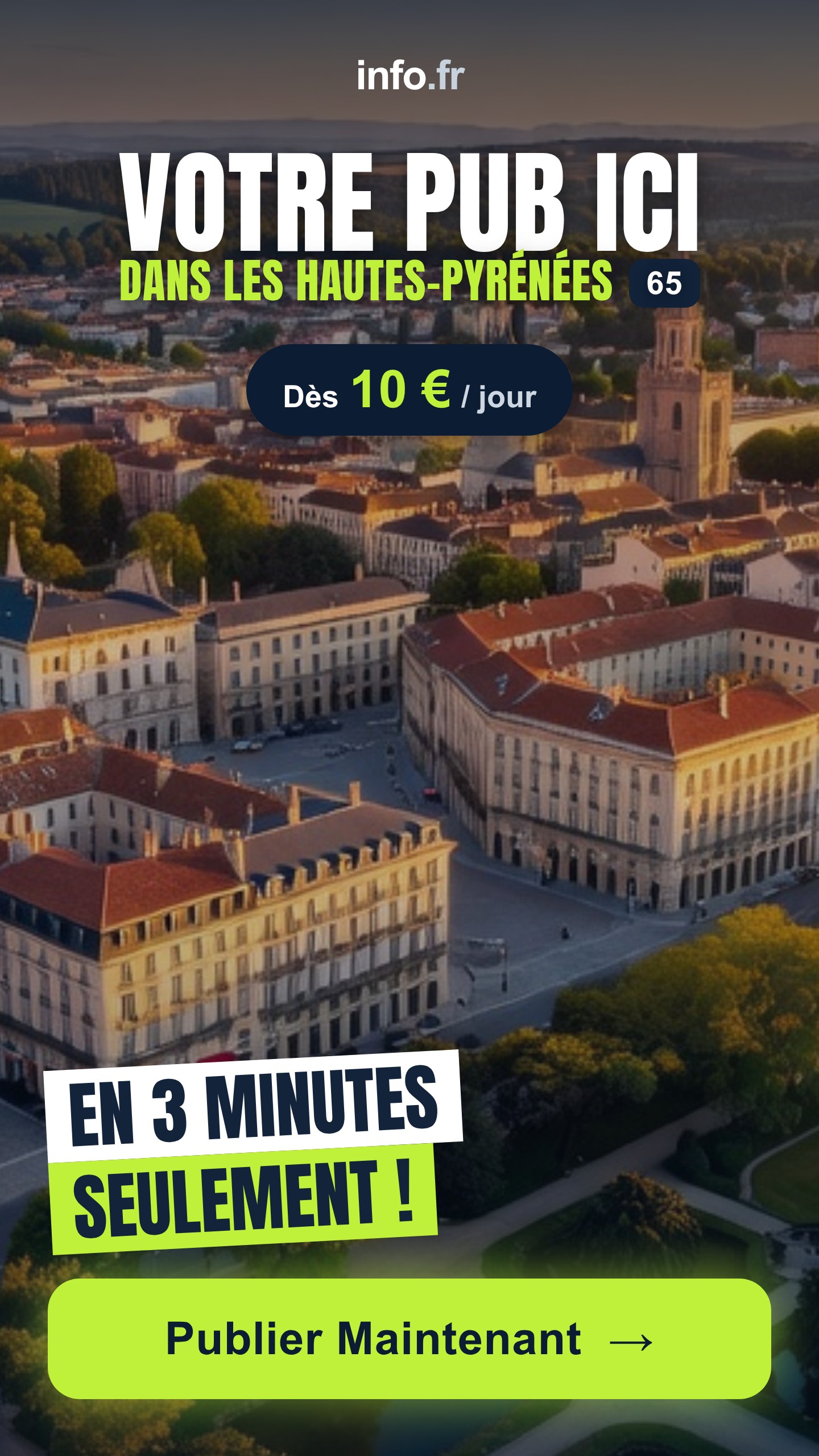 Diffusez votre publicité sur info.fr