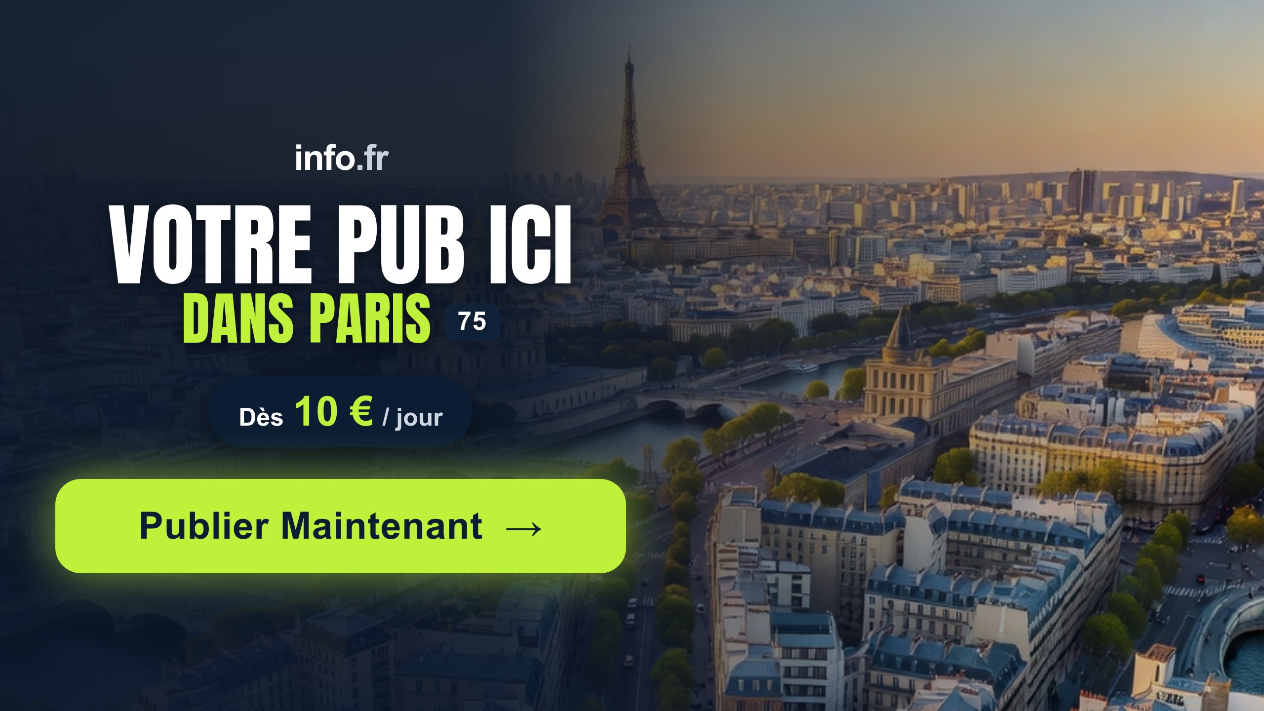 Diffusez votre publicité sur info.fr