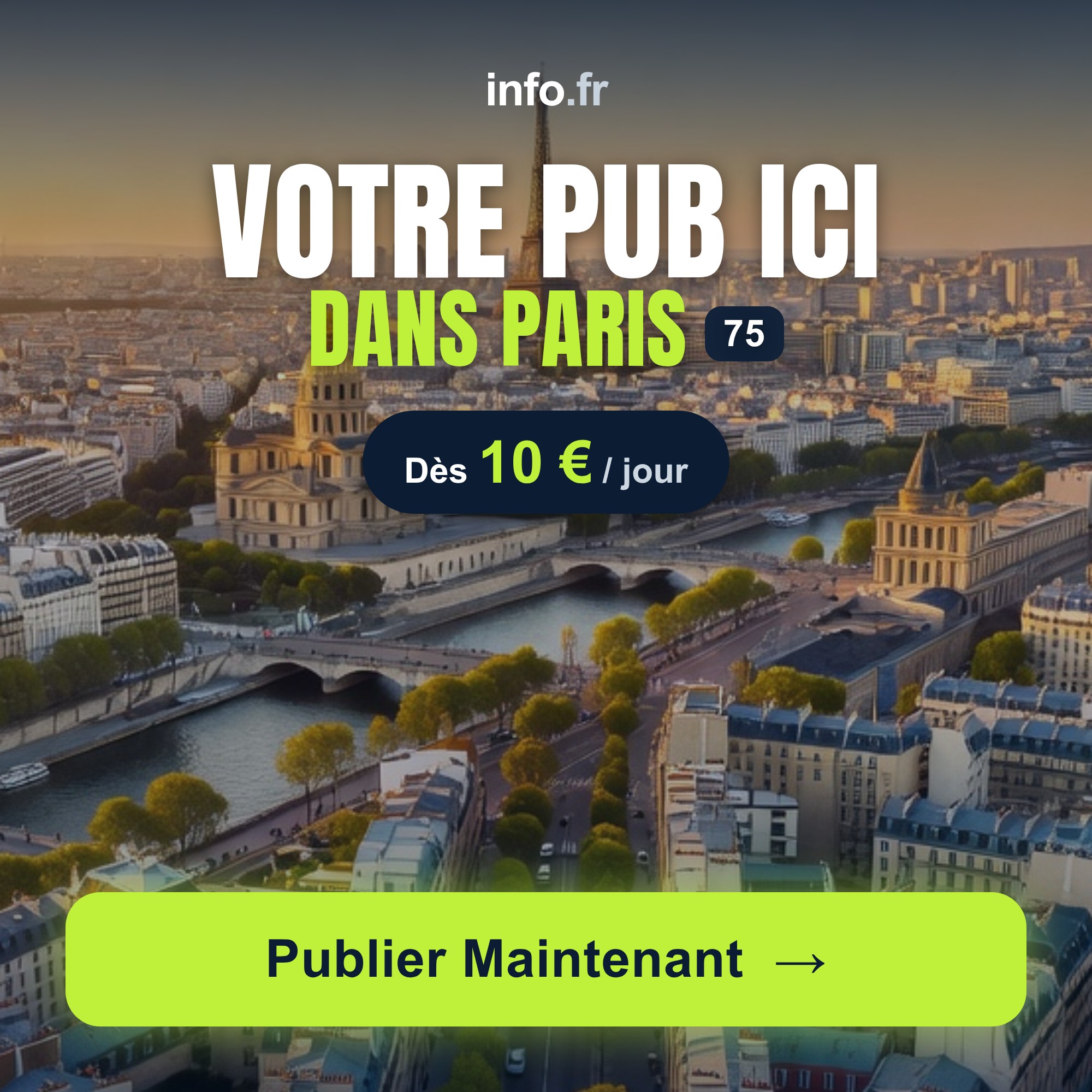 Diffusez votre publicité sur info.fr