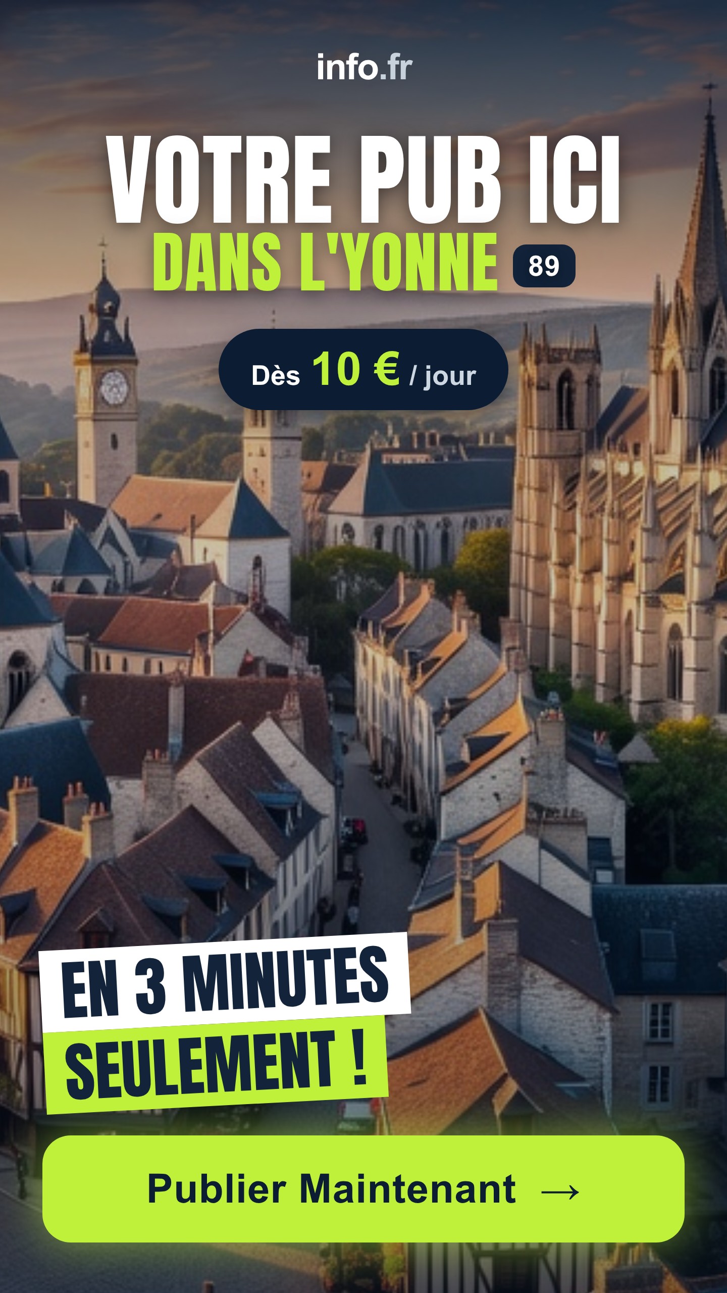 Diffusez votre publicité sur info.fr